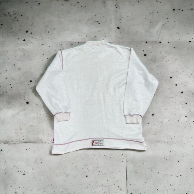 Vintage Beige Reebok Embroidered Spell Out Sweatshirt - UK 10