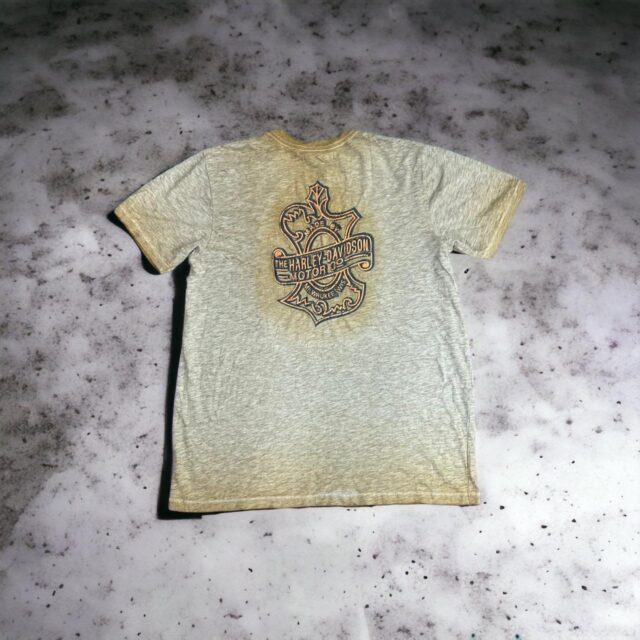 Vintage Men's Beige Harley Davidson Tshirt   - XL