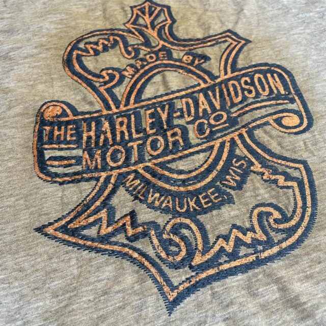 Vintage Men's Beige Harley Davidson Tshirt   - XL