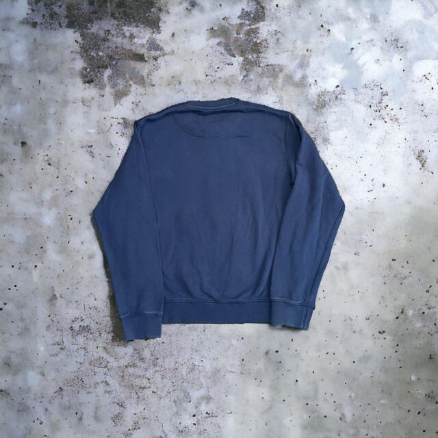 Navy Blue Men's Kenzo Embroidered Spell Out Sweatshirt - M