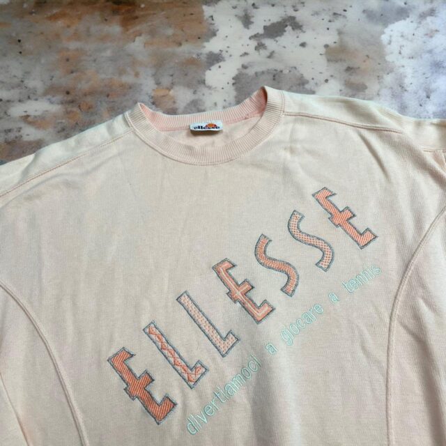 Vintage Ellesse Embroidered Spell Out Sweatshirt - M