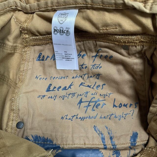 Vintage Y2K Beige Men's Police Utility Cargo Shorts - M