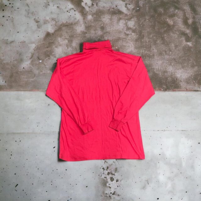 Vintage Men's Champion Red Turtle Neck Top - XL