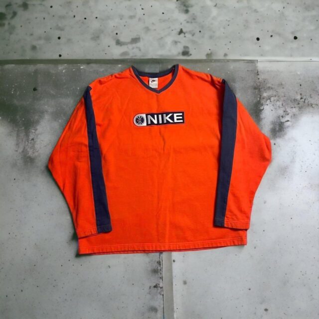 Vintage 90s Nike Embroidered Spell Out Sweatshirt - L