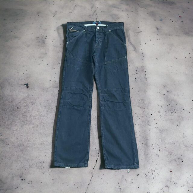 Mens Vintage Y2K Double Knee Baggy Workwear Jeans - L