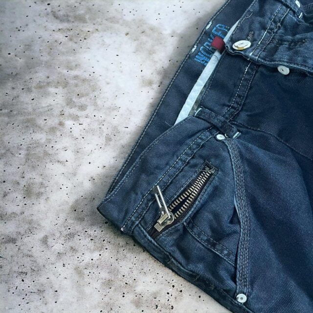Mens Vintage Y2K Double Knee Baggy Workwear Jeans - L