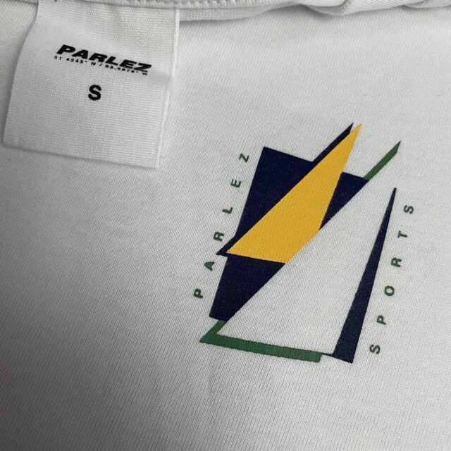 Men's White Parlez Spell Out Skate Tshirt - S