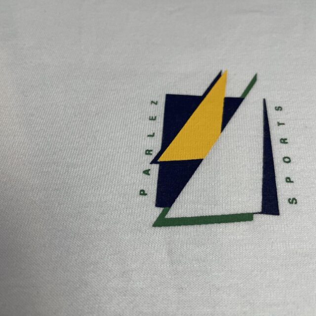 Men's White Parlez Spell Out Skate Tshirt - S