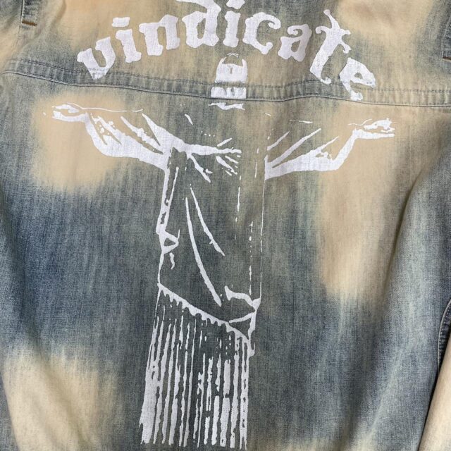 Vintage Y2K Streetwear Biker Denim Jacket - XL