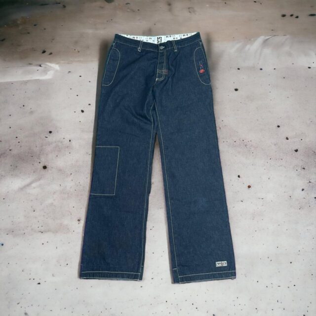 Vintage Mens Y2K Sun Tzu Baggy Jeans - 34"