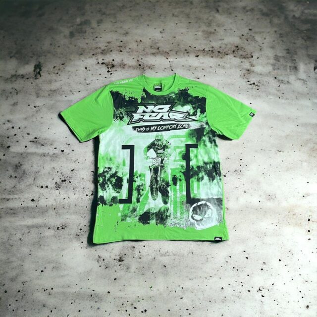 Vintage Y2K No Fear Full Logo Moto Racing Tshirt - L