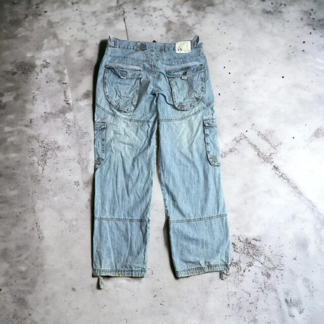 Mens Vintage Baggy Y2K Airwalk Cargo Skate Jeans - 36"
