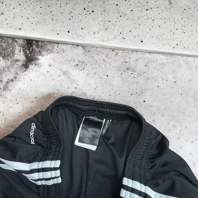 Men's Black x White Adidas Sports Shorts - L