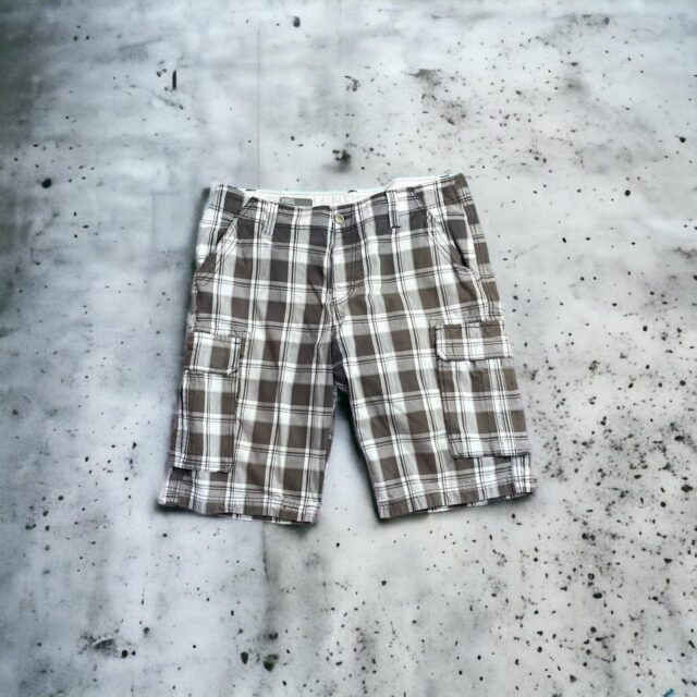 Vintage Men's Checked Cargo Clock House Shorts - M