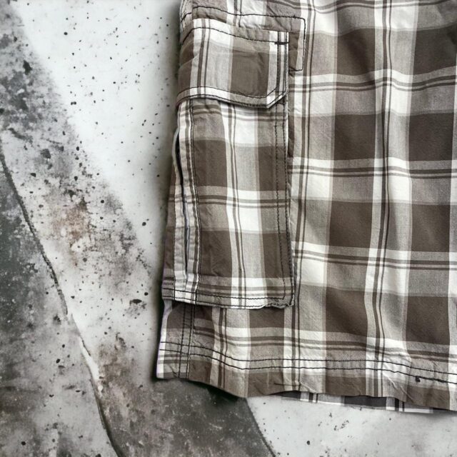 Vintage Men's Checked Cargo Clock House Shorts - M