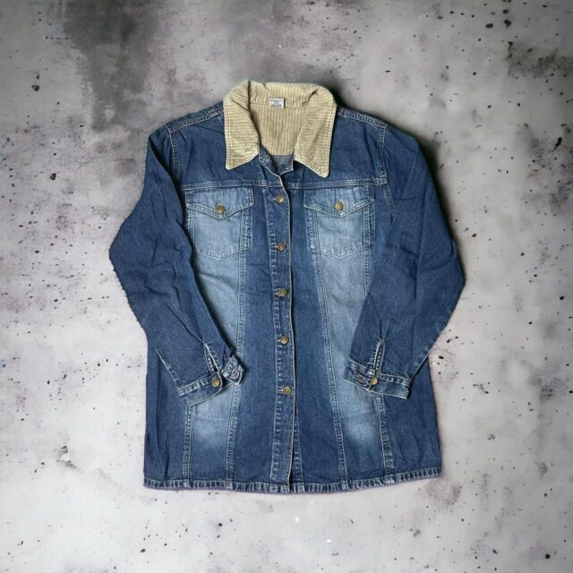 Vintage Ladies Denim Duster Jacket - UK 20