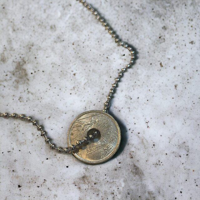 Vintage Spanish Peseta Coin Necklace