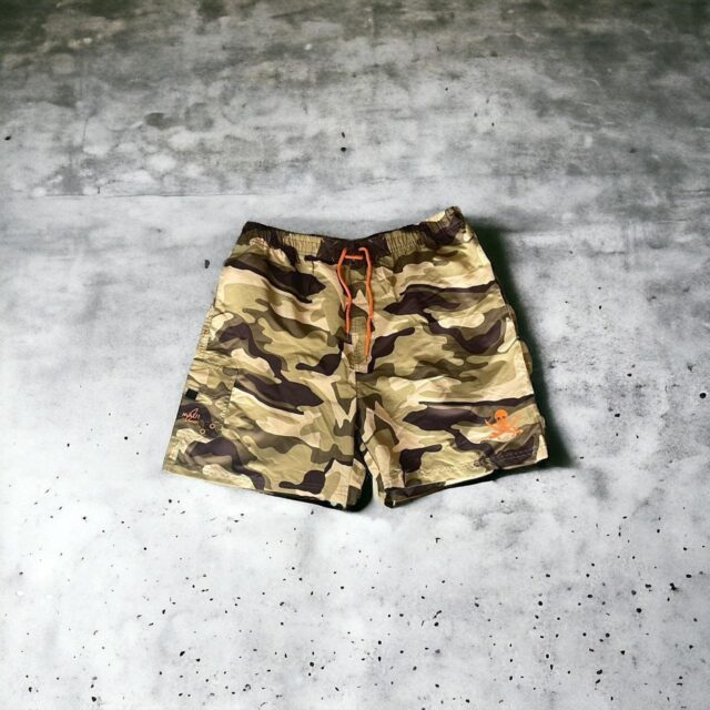 Vintage Camo Print Maui Sports Swim Shorts - XL