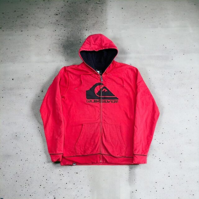 Men's Vintage Quiksilver Zip Through Hoodie - L