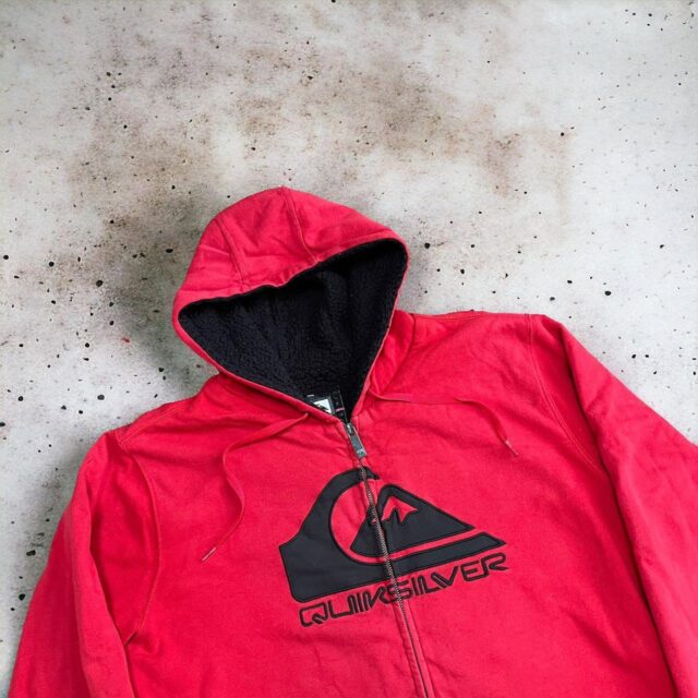 Men's Vintage Quiksilver Zip Through Hoodie - L