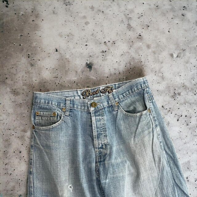 Men's Vintage Baggy Y2K Stone Washed Jeans - 32"