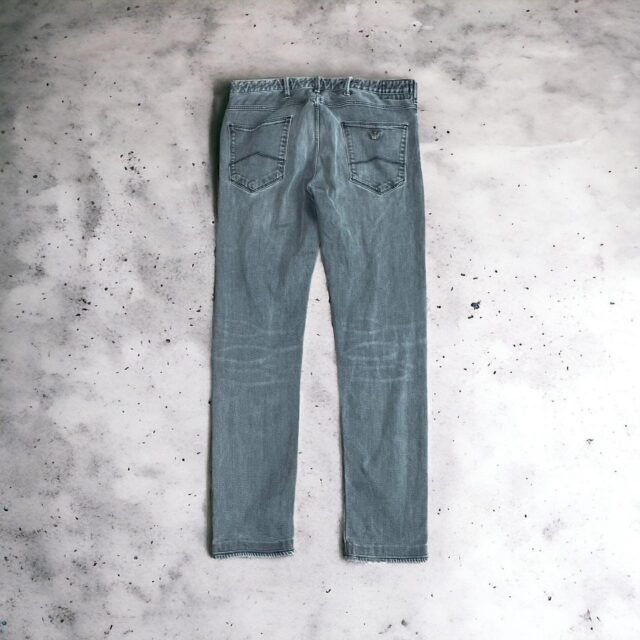 Vintage Men's Armani Grey Denim Jeans - 34"
