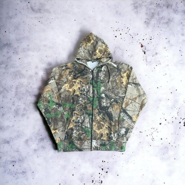 Men's Vintage RealTree Zip Up Hooded - L