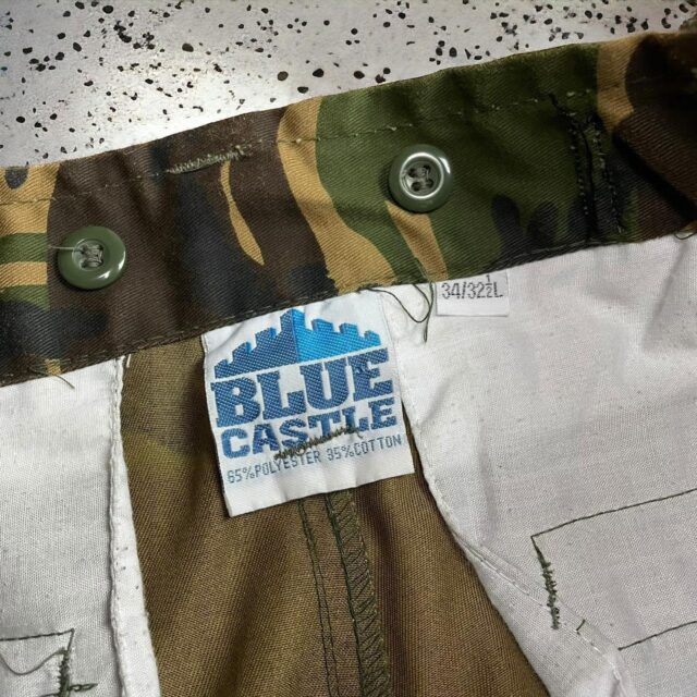 Vintage Blue Castle Camo Cargo Pants - 34"
