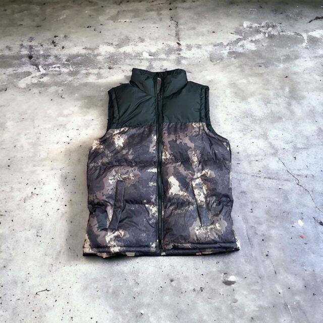 Men's Aces Couture Padded Camo Gilet Puffa - XL