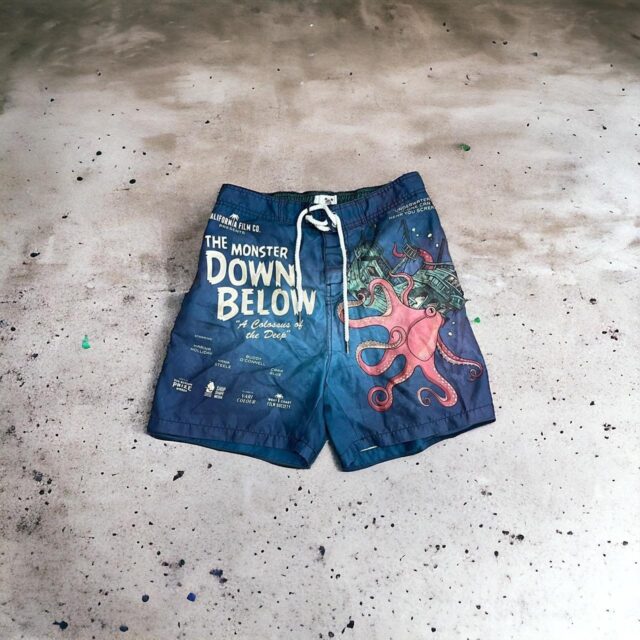 Vintage Men's Film Themed Surf Shorts - M
