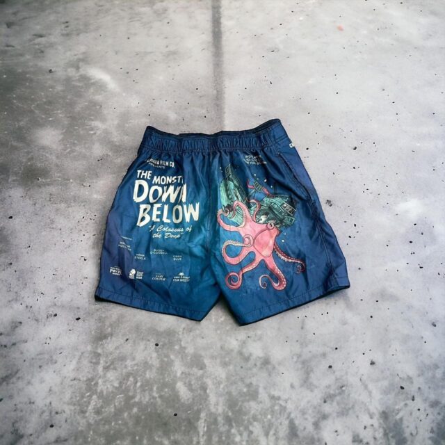 Vintage Men's Film Themed Surf Shorts - M
