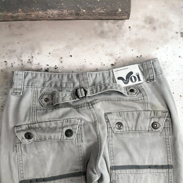 Mens Vintage Baggy Crosshatch Y2K Dagger Jeans - 34"