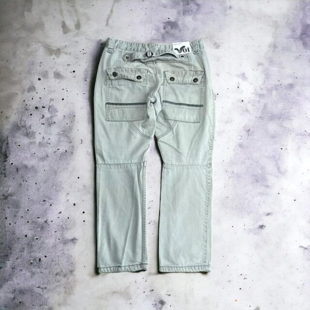 Mens Vintage Baggy Crosshatch Y2K Dagger Jeans - 34"
