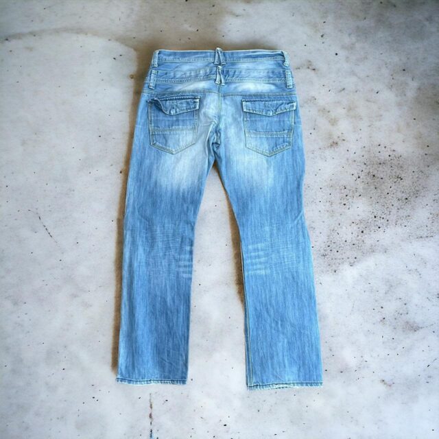 Mens Vintage Baggy Y2K Blue INC Jeans - 34"