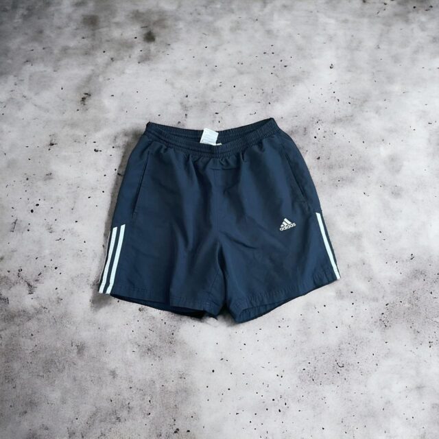 Men's Vintage Navy Blue Adidas Swim Shorts - L