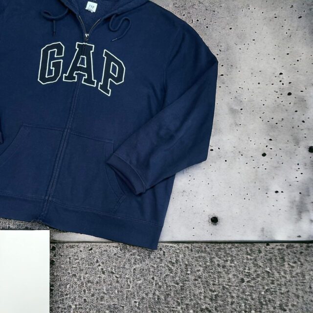 Men's Vintage Y2K Navy Blue Gap Hoodie - XXL