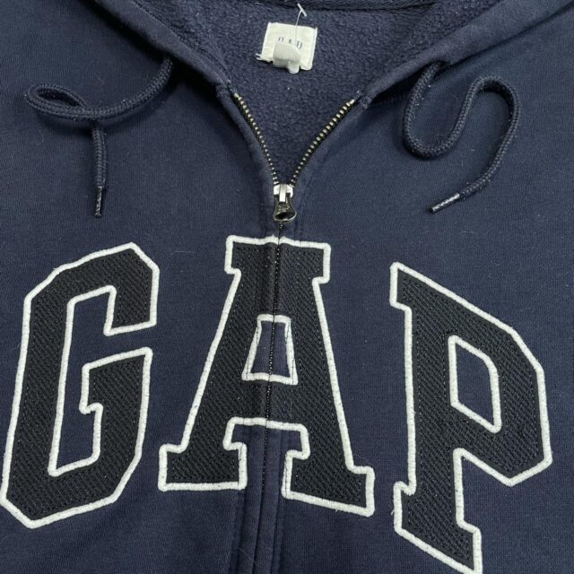Men's Vintage Y2K Navy Blue Gap Hoodie - XXL