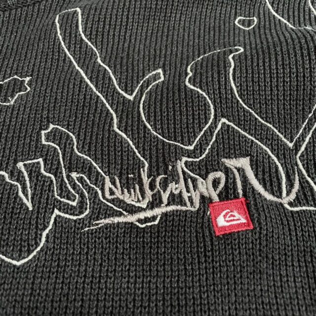 Men's Vintage Y2K Black Knitted Quiksilver Jumper - S
