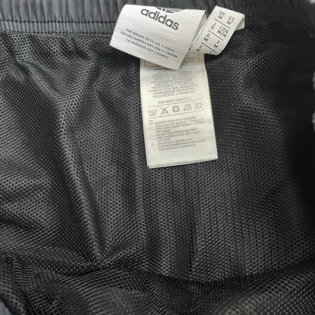 Men's Black Adidas Spell Out Swim Shorts - M