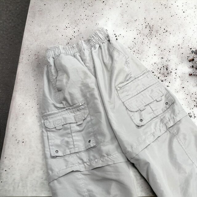 Men's Vintage Grey Utility Cargo Pants - M