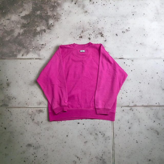 Vintage 90s Reebok Embroidered Spell Out Pink Sweatshirt - UK 10
