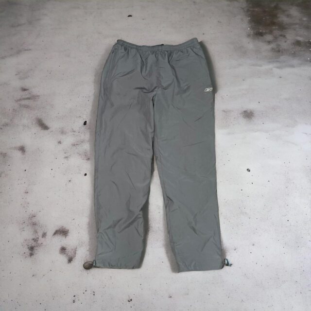 Men's Grey Vintage Reebok Tracksuit Bottoms - Large