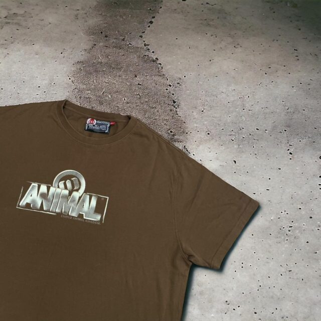 Men's Vintage Y2K Animal Spell Out Tshirt - XXL