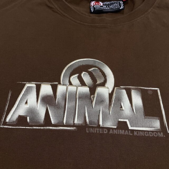 Men's Vintage Y2K Animal Spell Out Tshirt - XXL