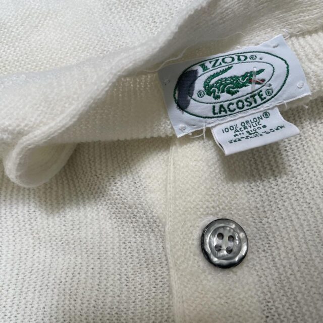 Men's Vintage 90s Izod Lacoste Knitted Cardigan - M