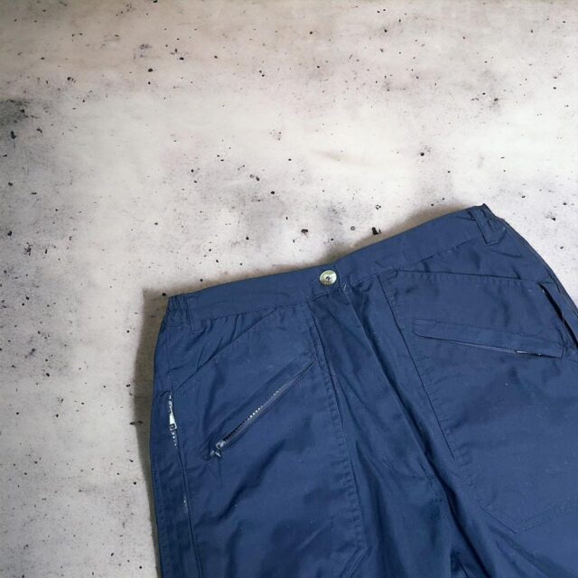 Ladies Y2K Navy Blue Cargo Pants - UK 12