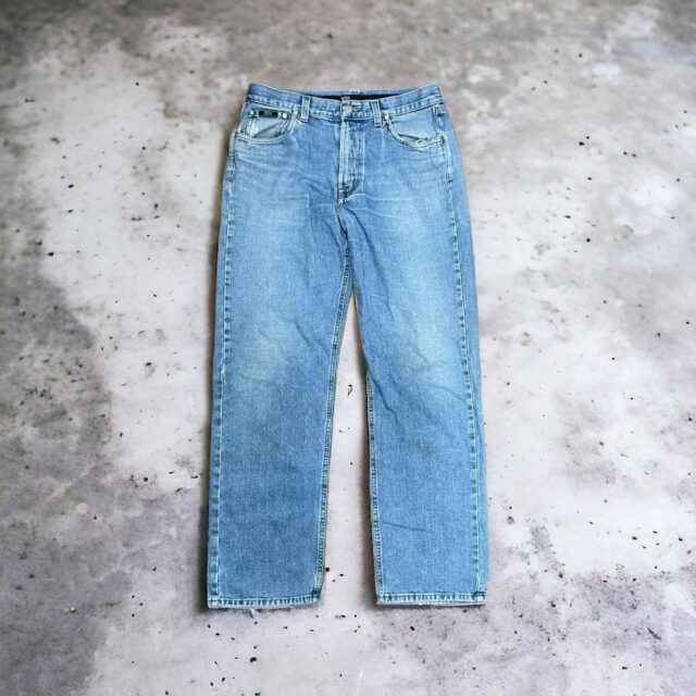 Men's Vintage Y2K Hugo Boss Blue Denim Jeans - 34"