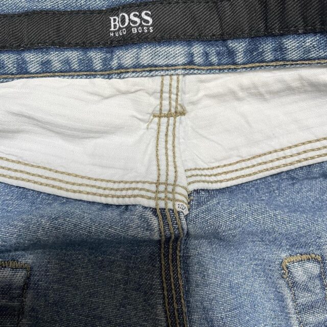 Men's Vintage Y2K Hugo Boss Blue Denim Jeans - 34"
