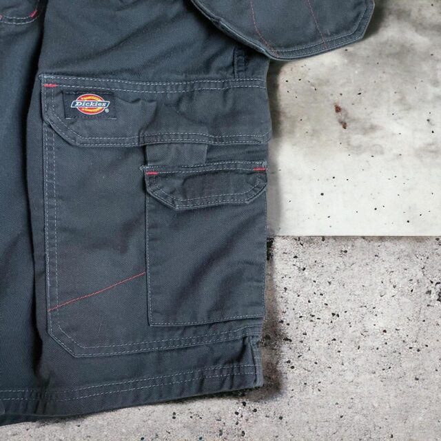 Men's Black Dickies Overall Cargo Shorts - 34"