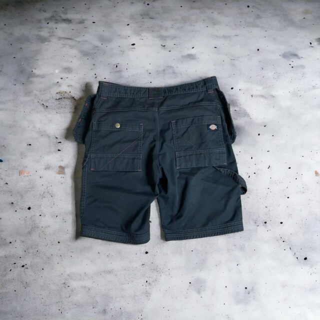 Men's Black Dickies Overall Cargo Shorts - 34"